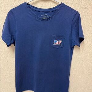 Women’s Vineyard Vines Classic Navy Tee with Pocket
